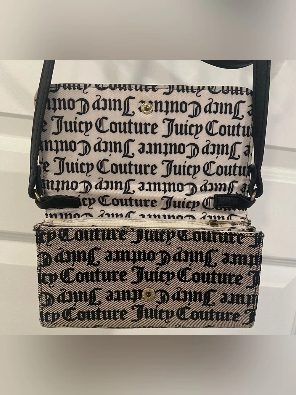 Juicy Couture Red Quilted Heart Script Logo Wallet